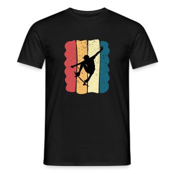 Skateboard Mann Skate Geschenkidee Teen Vintage - Männer T-Shirt - Schwarz - Vorne - AI Model Male 178 light (178cm)