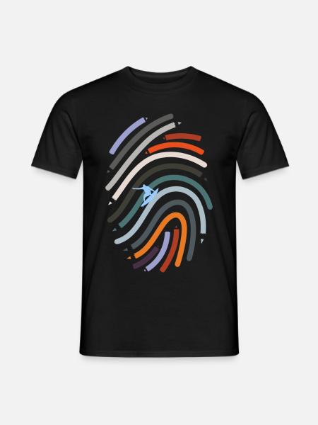 Daktylos-Surfer (SmartWave-Edition) - Männer T-Shirt - Schwarz