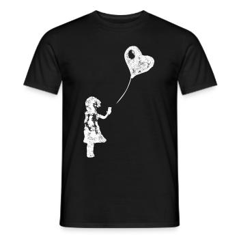 L'AMOUR EST DANS LE CLOUD - Fille avec Smartphone - T-shirt homme - noir - Devant - AI Model Male 178 light (178cm)