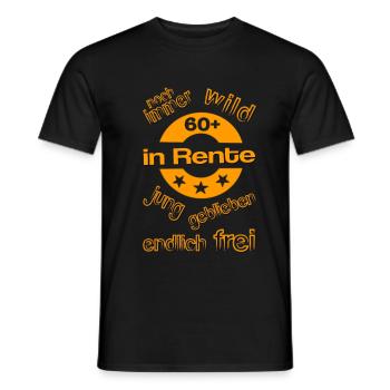 Retraités retraités - T-shirt homme - noir - Devant - AI Model Male 178 light (178cm)