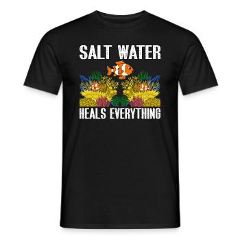 Plongeurs en eau salée Plongée Biologiste marin Sea Ozea - T-shirt homme - noir - Devant - AI Model Male 178 light (178cm)