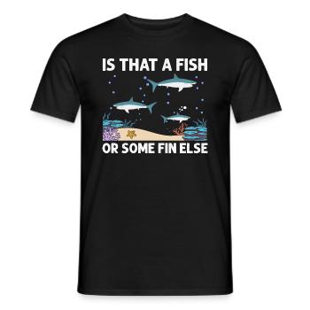 With Dolphins Swimming Dolphin Ocean Sea Mammal - Men's T-Shirt - black - Front - AI Model Male 178 light (178cm)