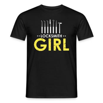 Lockpicking Expert Service de déverrouillage Lock Mama - T-shirt homme - noir - Devant - AI Model Male 178 light (178cm)