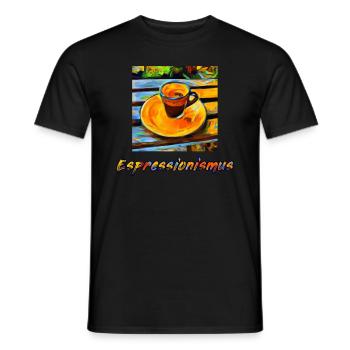 Expressionismus Espresso ergibt Espressionismus - Männer T-Shirt - Schwarz - Vorne - AI Model Male 178 light (178cm)