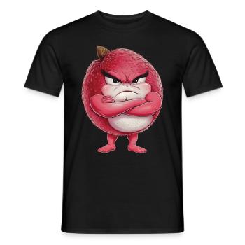 Litschi - Männer T-Shirt - Schwarz - Vorne - AI Model Male 178 light (178cm)