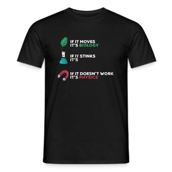 Science - Biology, Chemistry and Physics - Men's T-Shirt - black - Front - AI Model Male 178 light (178cm)