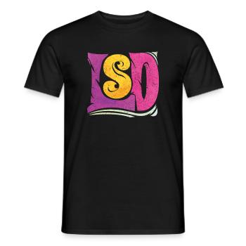LSD Droge - Männer T-Shirt - Schwarz - Vorne - AI Model Male 178 light (178cm)