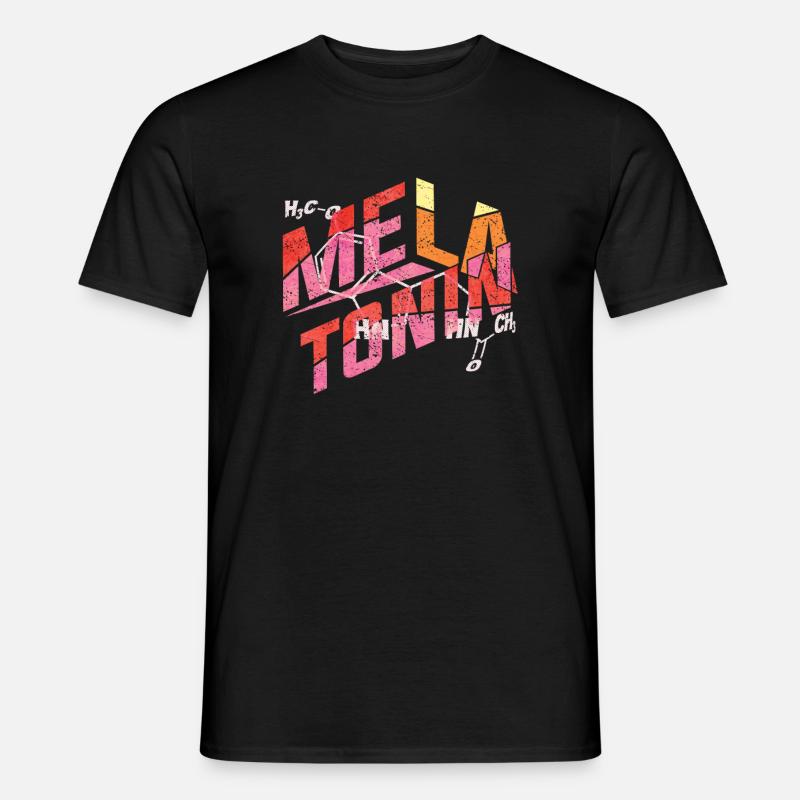 Melatonin-Formel - Männer T-Shirt - Schwarz