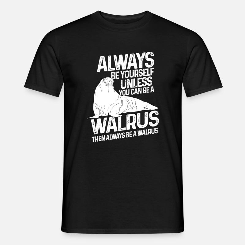 Walrus seafood gave - Mænd T-shirt - sort