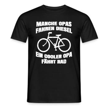 LUSTIGER SPRUCH OPA GESCHENK - Männer T-Shirt - Schwarz - Vorne - AI Model Male 178 light (178cm)