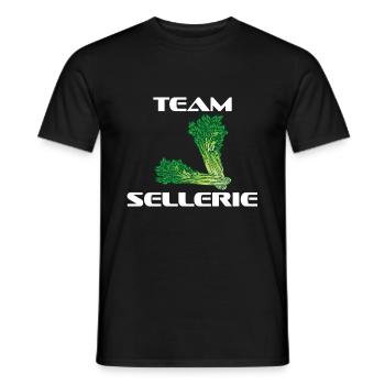 TEAM SELLERIE LUSTIGER SPRUCH GESCHENK - Männer T-Shirt - Schwarz - Vorne - AI Model Male 178 light (178cm)
