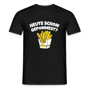 POMMES GESCHENK LUSTIGER SPRUCH POMMES FRITES - Männer T-Shirt - Schwarz - Vorne - AI Model Male 178 light (178cm)