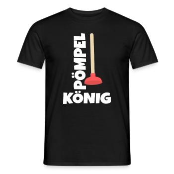 INSTALLATEUR GESCHENK PÖMPEL KÖNIG - Männer T-Shirt - Schwarz - Vorne - AI Model Male 178 light (178cm)