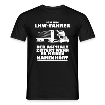 LKW FAHRER LUSTIGER SPRUCH GESCHENK - Männer T-Shirt - Schwarz - Vorne - AI Model Male 178 light (178cm)