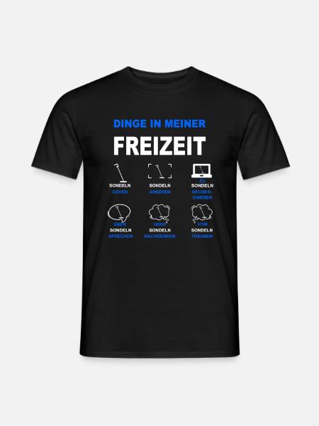 Sondeln Metalldetektor Sondler Metallsucher Schatz - Männer T-Shirt - Schwarz