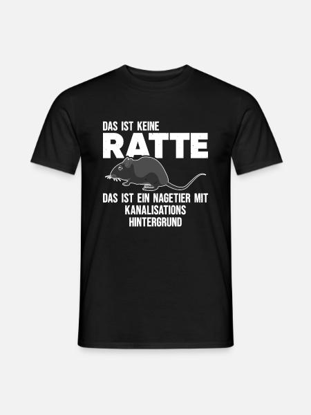 DAS IST KEINE RATTE - LUSTIGER SPRUCH RATTE - Männer T-Shirt - Schwarz