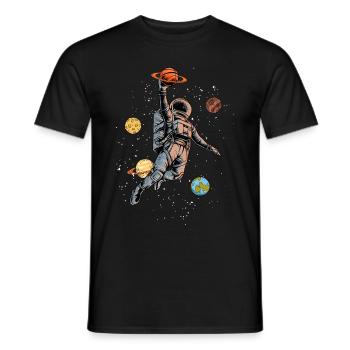 Spaceball Astronaut Basketball Space Travel - Men's T-Shirt - black - Front - AI Model Male 178 light (178cm)