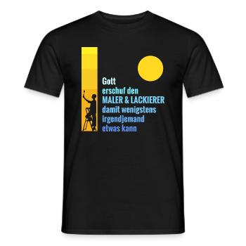 Stolzer Maler Spruch für Maler und Lackierer - Männer T-Shirt - Schwarz - Vorne - AI Model Male 178 light (178cm)