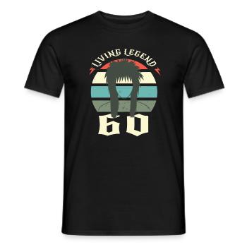 Living Legend Vokuhila Frisur - 60. Geburtstag - Männer T-Shirt - Schwarz - Vorne - AI Model Male 178 light (178cm)