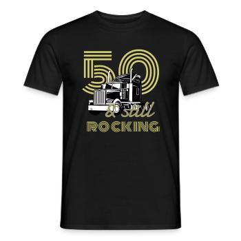 LKW Fahrer Trucker Still Rocking - 50. Geburtstag - Männer T-Shirt - Schwarz - Vorne - AI Model Male 178 light (178cm)
