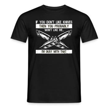 Knife Collector Designs Messerfan Knife Maker - Men's T-Shirt - black - Front - AI Model Male 178 light (178cm)