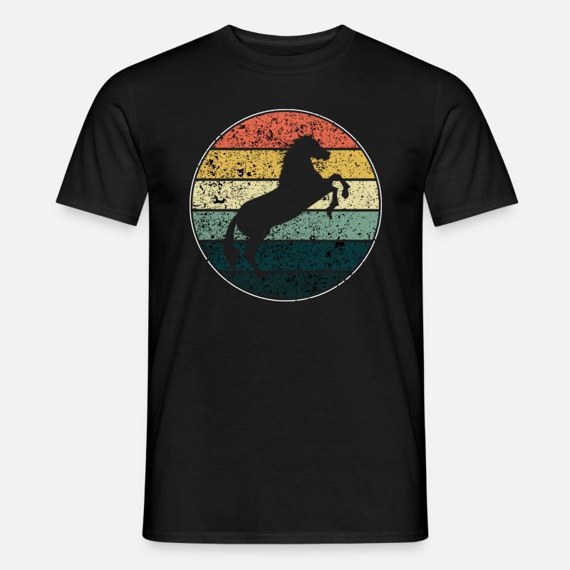 Pferd - Männer T-Shirt - Schwarz