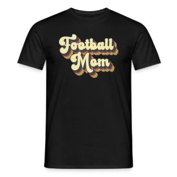 Football Mom Mama Vintage Women Mother's Day - Männer T-Shirt - Schwarz - Vorne - AI Model Male 178 light (178cm)