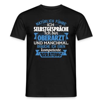 OBERARZT - KOMPETENTE BERATUNG - Männer T-Shirt - Schwarz - Vorne - AI Model Male 178 light (178cm)