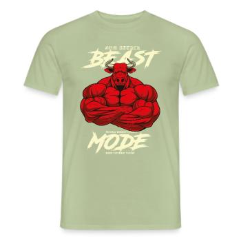 Beast Fashion - T-shirt homme - vert sauge - Devant - AI Model Male 178 light (178cm)