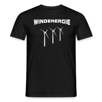 Wind energy Wind turbines - Men's T-Shirt - black - Front - AI Model Male 178 light (178cm)