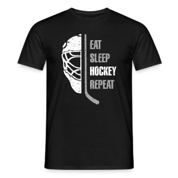 Essen Sie Schlaf Hockey Wiederholen Sie Weihnachtsgeschenk Kid Teen Ad - Männer T-Shirt - Schwarz - Vorne - AI Model Male 178 light (178cm)