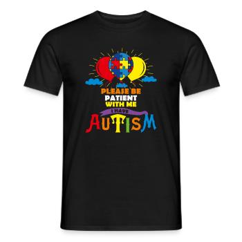 Cute Autism Balloons Please Be Patient With Me I H - Men's T-Shirt - black - Front - AI Model Male 178 light (178cm)