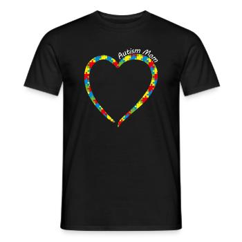 Autisme Mom Heart Of Puzzle Peaces Cute Autism Awar - T-shirt homme - noir - Devant - AI Model Male 178 light (178cm)
