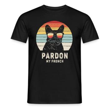 French Bulldog - Men's T-Shirt - black - Front - AI Model Male 178 light (178cm)