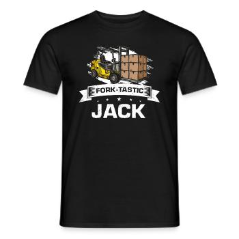 Conducteurs de chariots élévateurs et conducteurs de chariots élévateurs - T-shirt homme - noir - Devant - AI Model Male 178 light (178cm)