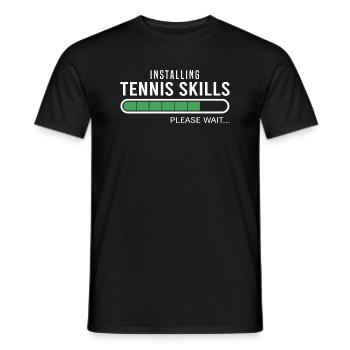 Tennis Skills Tennis Club Joueurs de tennis - T-shirt homme - noir - Devant - AI Model Male 178 light (178cm)