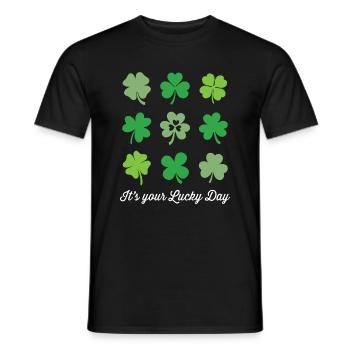 C’est votre jour de chance - T-shirt homme - noir - Devant - AI Model Male 178 light (178cm)