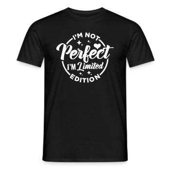 Je ne suis pas parfait, je suis en édition limitée - T-shirt homme - noir - Devant - AI Model Male 178 light (178cm)