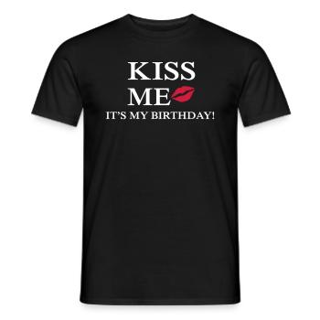 Birthday Kiss - T-shirt homme - noir - Devant - AI Model Male 178 light (178cm)