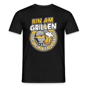 Barbecues cadeau Drôle fête des pères papa barbecue bière - T-shirt homme - noir - Devant - AI Model Male 178 light (178cm)