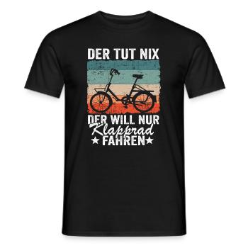Klapprad Hobby Geschenk Papa Spruch Herren Lustig - Männer T-Shirt - Schwarz - Vorne - AI Model Male 178 light (178cm)