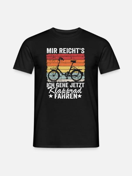 Klapprad Geschenk Faltrad Klappradfahrer Spruch - Männer T-Shirt - Schwarz