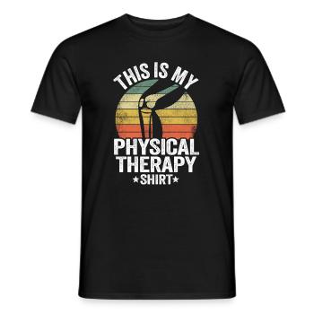 This Is My Physical Therapy Shirt Knee - Men's T-Shirt - black - Front - AI Model Male 178 light (178cm)