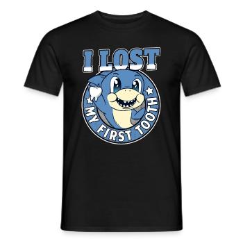 Erster Zahn Verloren Kind Geschenk Jungen Hai - T-shirt homme - noir - Devant - AI Model Male 178 light (178cm)
