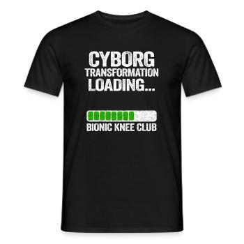 Knee Replacement Surgery Cyborg Transformation - Men's T-Shirt - black - Front - AI Model Male 178 light (178cm)
