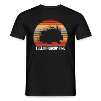 Stachelschweine Designs für Tierliebhaber Nagetier - Männer T-Shirt - Schwarz - Vorne - AI Model Male 178 light (178cm)