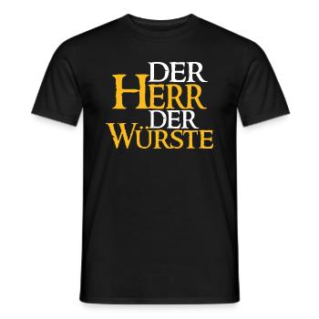Der Herr Der Würste - Männer T-Shirt - Schwarz - Vorne - AI Model Male 178 light (178cm)