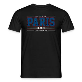 Paris - T-shirt homme - noir - Devant - AI Model Male 178 light (178cm)