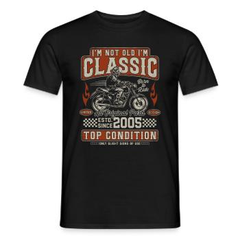 Klassiker 2005 Jahrgang Vintage Retro Motorrad - Männer T-Shirt - Schwarz - Vorne - AI Model Male 178 light (178cm)