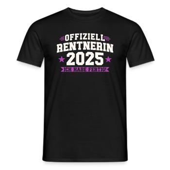Rentnerin 2025 Ich habe fertig - Männer T-Shirt - Schwarz - Vorne - AI Model Male 178 light (178cm)